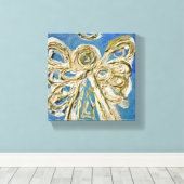 Blue Guardian Angel Art Wrapped Canvas Painting (Insitu (Houten vloer))