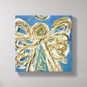 Blue Guardian Angel Art Wrapped Canvas Painting (Voorkant)