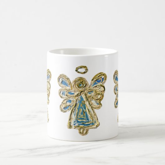 Blue Guardian Angel Custom Coffee Mok Cup (Center)