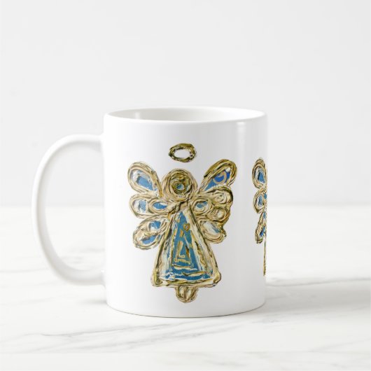 Blue Guardian Angel Custom Coffee Mok Cup (Links)