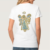 Blue Guardian Angel Custom Holiday Art Shirt (Achterkant)