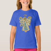 Blue Guardian Angel Custom Holiday Art Shirt (Voorkant)