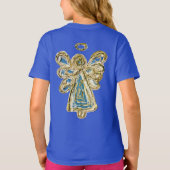 Blue Guardian Angel Custom Holiday Art Shirt (Achterkant)