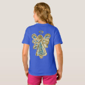 Blue Guardian Angel Custom Holiday Art Shirt (Achterkant volledig)