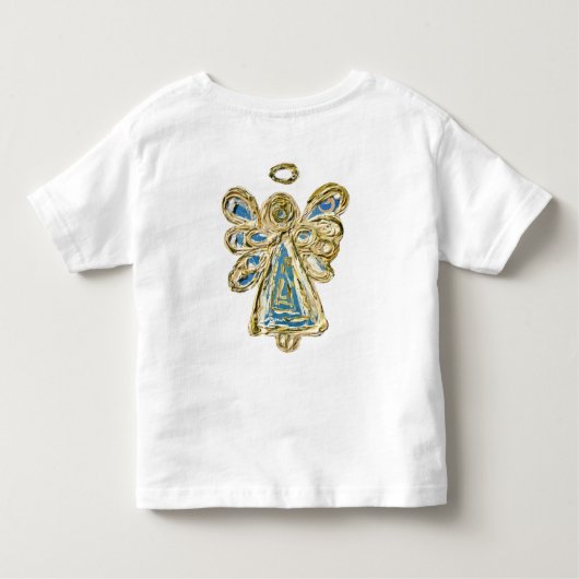 Blue Guardian Angel Custom Holiday Art Shirt (Achterkant)