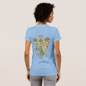 Blue Guardian Angel Custom Holiday Art T-shirt (Achterkant volledig)
