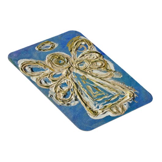 Blue Guardian Angel Custom Magnet Art Painting Magneet (Rechterzijde)