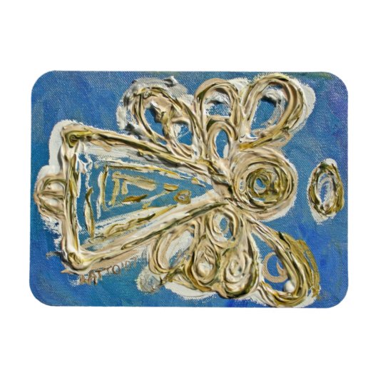 Blue Guardian Angel Custom Magnet Art Painting Magneet (Horizontaal)