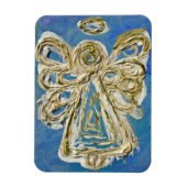 Blue Guardian Angel Custom Magnet Art Painting Magneet (Verticaal)