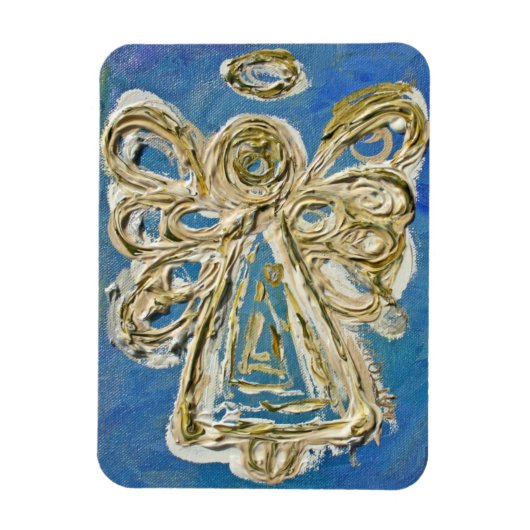 Blue Guardian Angel Custom Magnet Art Painting Magneet (Verticaal)