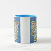 Blue Guardian Angel Holiday Mok of Cup (Midden)