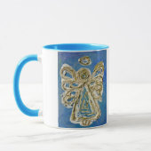 Blue Guardian Angel Holiday Mok of Cup (Links)