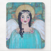 Blue Guardian angel Mousepad Muismat (Voorkant)