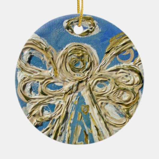 Blue Guardian Angel Ornament Pendant (Voorkant)