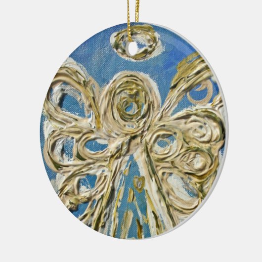 Blue Guardian Angel Ornament Pendant (Links)