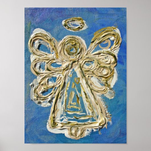 Blue Guardian Angel Poster Art Prints (Voorkant)