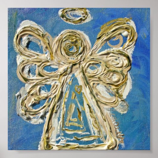 Blue Guardian Angel Poster Art Prints (Voorkant)