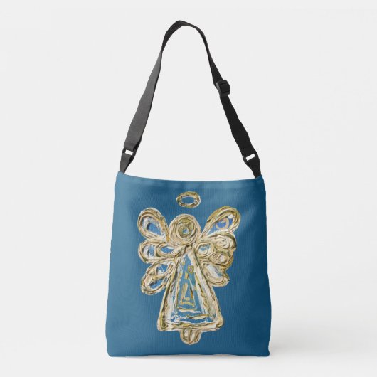 Blue Guardian Engel Purse Art Cross Body Bag Crossbody Tas (Achterkant)