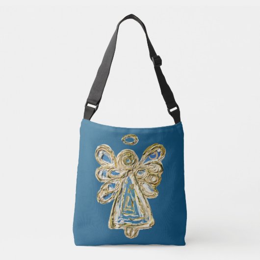 Blue Guardian Engel Purse Art Cross Body Bag Crossbody Tas (Voorkant)