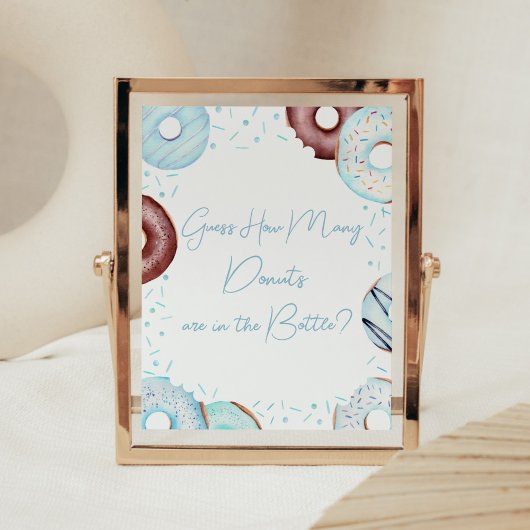 Blue Guess Hoeveel Donuts zijn er in de fles Poster