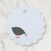 Blue Guinea Fowl Pattern Bedankjes Labels (Achterkant)