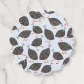 Blue Guinea Fowl Pattern Bedankjes Labels (Voorkant)