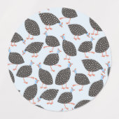 Blue Guinea Fowl Pattern Labels (Design 1)