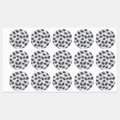 Blue Guinea Fowl Pattern Labels (Vel)