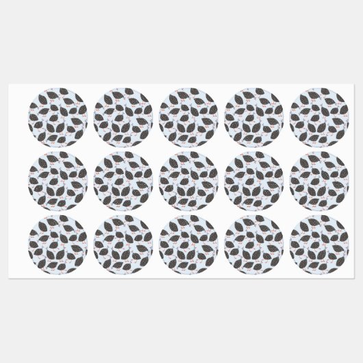 Blue Guinea Fowl Pattern Labels (Vel)