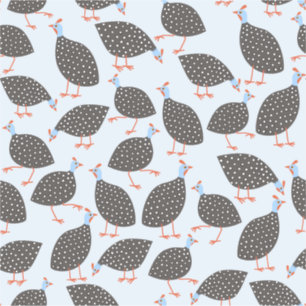 Blue Guinea Fowl Pattern Sticker