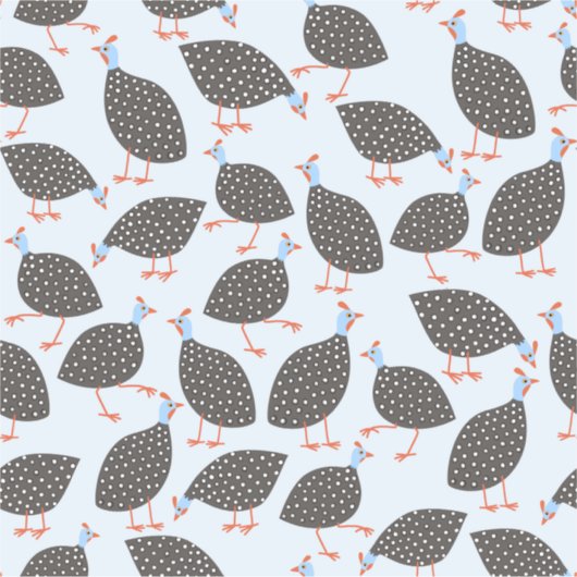 Blue Guinea Fowl Pattern Sticker (Voorkant)