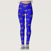 Blue Guinea Pig Pattern Leggings (Voorkant)