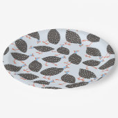 Blue Guinee Hen Pattern Papieren Bordje (Gekanteld)