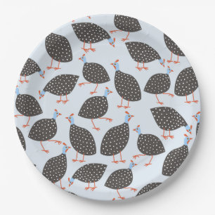 Blue Guinee Hen Pattern Papieren Bordje