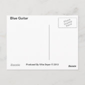 Blue Guitar, Cool Neon Sign Briefkaart (Achterkant)