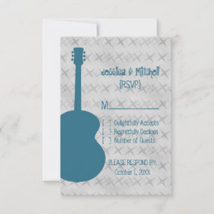 Blue Guitar Grunge Response Kaart