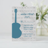 Blue Guitar Grunge Response Kaart (Staand voorkant)