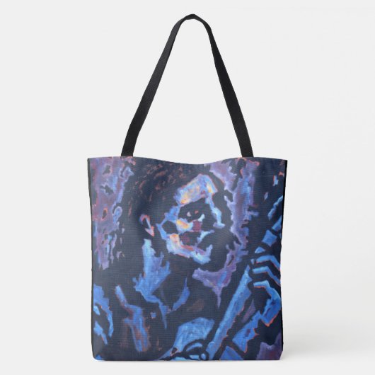 Blue Guitar Kind Tote Bag (Achterkant)