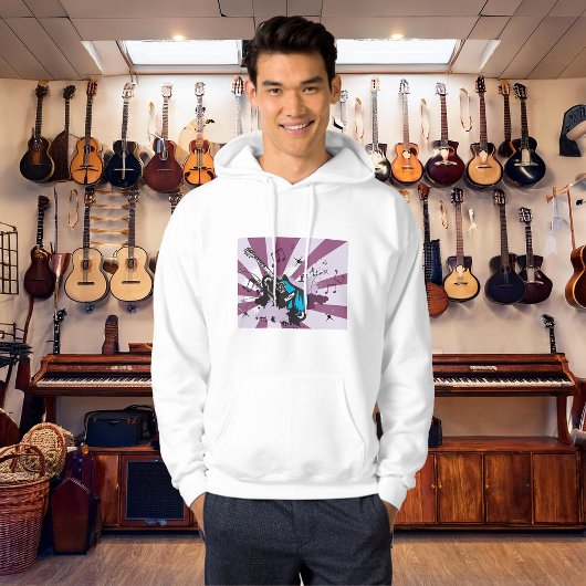 Blue Guitar Mannen Hoodie
