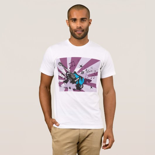 Blue Guitar Mannen T-Shirt (Voorkant volledig)