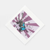 Blue Guitar Paper Napkins Servet (Hoek)