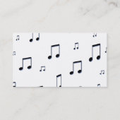 Blue Guitar Piano Toetsenbord & Notities Visitekaa Visitekaartje (Achterkant)