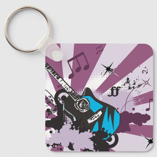 Blue Guitar Sleutelhanger (Voorkant)