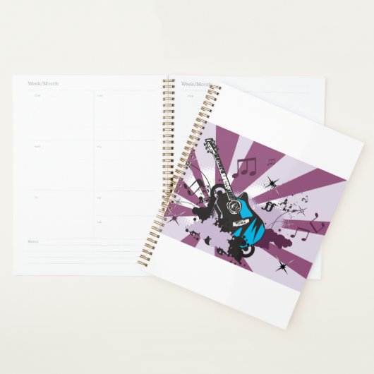 Blue Guitar Spiral Planner (Display)
