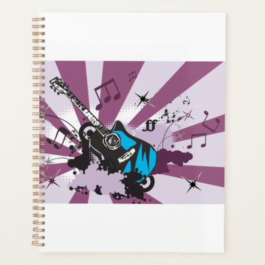 Blue Guitar Spiral Planner (Voorkant)