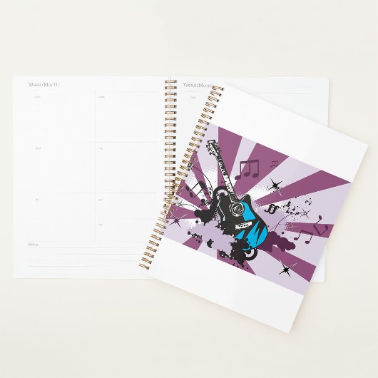 Blue Guitar Spiral Planner