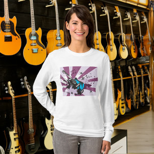 Blue Guitar Vrouwen Lange-Sleeve T-shirt