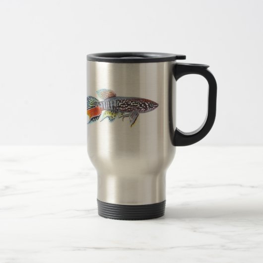 Blue Gularis Killifish Travel Mug double afbeeldin Reisbeker (Rechts)