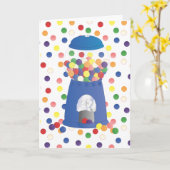 Blue Gumball-machine Kaart (Gele Bloem)