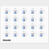 Blue Gumball Machine Party Sticker (Vel)